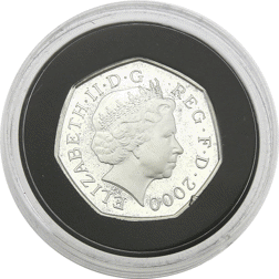 Pre-Owned 2000 UK Public Libraries 50p Proof Silver Coin - VAT Free