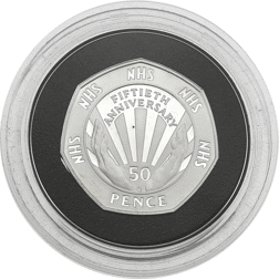 Pre-Owned 1998 UK NHS 50p Piedfort Proof Silver Coin - VAT Free