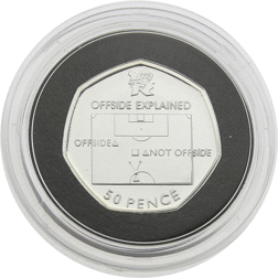 Pre-Owned 2011 UK London 2012 Olympics 'Football' 50p Silver Coin - VAT Free