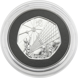 Pre-Owned 2011 UK London 2012 Olympics 'Volleyball' 50p Silver Coin - VAT Free