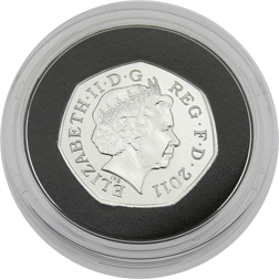 Pre-Owned 2011 UK London 2012 Olympics 'Volleyball' 50p Silver Coin - VAT Free