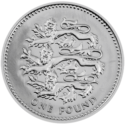 Pre-Owned 1997 UK £1 Piedfort Proof Design Silver Coin - VAT Free