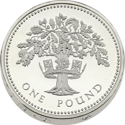 Pre-Owned 1987 UK £1 Proof Design Piedfort Silver Coin - VAT Free