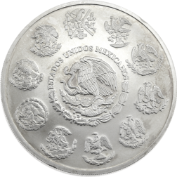 Pre-Owned Mexican Libertad 5oz Silver Coin - Mixed Dates - VAT Free