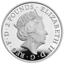 Pre-Owned 2020 UK Queen’s Beasts The White Horse of Hanover 1oz Proof Silver Coin - VAT Free