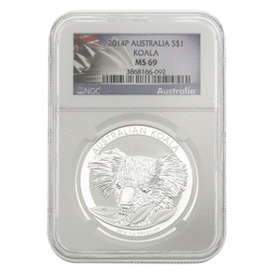 Pre-Owned 2014 Australian Koala 1oz Silver Coin NGC MS69 3868166-092 - VAT Free