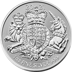 Pre-Owned 2021 UK Royal Arms 1oz Silver Coin - VAT Free