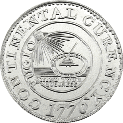 Pre-Owned US Colonial Tribute Continental Dollar 2oz Silver Round