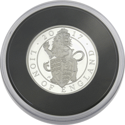 Pre-Owned 2017 UK Queen's Beasts The Lion of England 10oz Proof Silver Coin - VAT Free