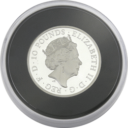 Pre-Owned 2017 UK Queen's Beasts The Lion of England 10oz Proof Silver Coin - VAT Free