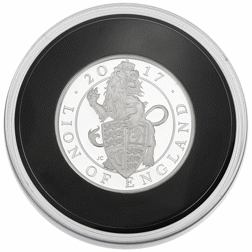 Pre-Owned 2017 UK Queen's Beasts The Lion of England 10oz Proof Silver Coin - VAT Free