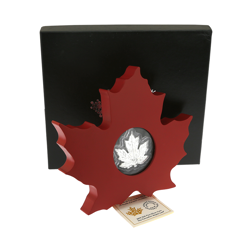 Pre-Owned 2015 Canadian Mint Silver Maple Leaf Shaped $20 Fine Silver Coin - VAT Free