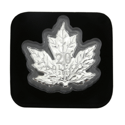 Pre-Owned 2015 Canadian Mint Silver Maple Leaf Shaped $20 Fine Silver Coin - VAT Free
