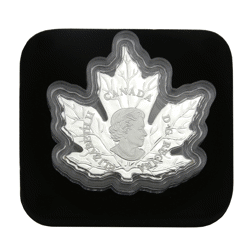 Pre-Owned 2015 Canadian Mint Silver Maple Leaf Shaped $20 Fine Silver Coin - VAT Free
