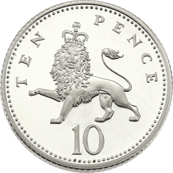 Pre-Owned 1992 Silver Proof Design Piedfort 10p Coin - VAT Free