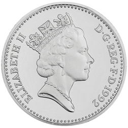 Pre-Owned 1992 UK 10p Piedfort Proof Design Silver Coin - VAT Free