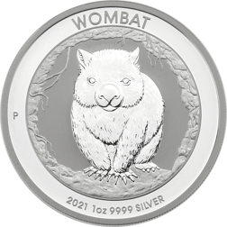 Pre-Owned 2021 Australian Wombat 1oz Silver Coin - VAT Free