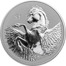 Pre-Owned 2021 British Virgin Islands Reverse Proof Pegasus 1oz Silver Coin - VAT Free