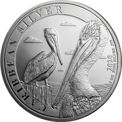 Pre-Owned 2020 Barbados Pelican 1oz Silver Coin - VAT Free