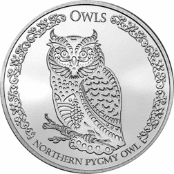 Pre-Owned 2021 Tokelau Northern Pygmy Owl 1oz Silver Coin - VAT Free