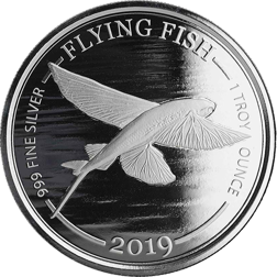 Pre-Owned 2019 Barbados Flying Fish 1oz Silver Coin - VAT Free