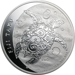 Pre-Owned Fiji Taku Turtle 5oz Silver Coin - Mixed Dates - VAT Free