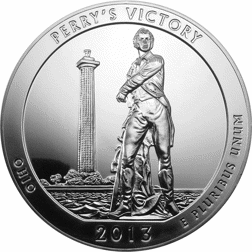 Pre-Owned 2013 ATB Perry's Victory 5oz Silver Coin - VAT Free