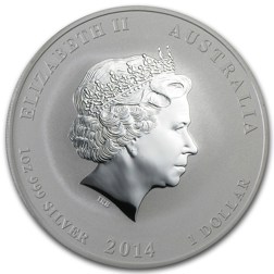 Pre-Owned 2014 Australian Lunar Horse 1oz Silver Coin - VAT Free