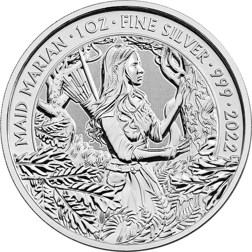 Pre-Owned 2022 UK Maid Marian 1oz Silver Coin - VAT Free