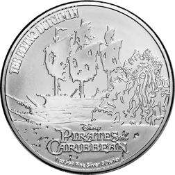 Pre-Owned 2021 Niue Pirates of the Caribbean The Flying Dutchman 1oz Silver Coin - VAT Free
