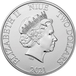 Pre-Owned 2021 Niue Pirates of the Caribbean The Flying Dutchman 1oz Silver Coin - VAT Free