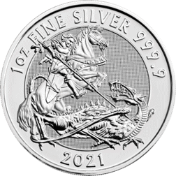 Pre-Owned 2021 Royal Mint Valiant 1oz Silver Coin - VAT Free