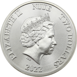 Pre-Owned 2022 Niue Roaring Lion 1oz Silver Coin - VAT Free