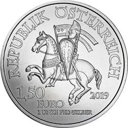 Pre-Owned 2019 Austrian Wiener Neustadt Vienna Silver 1oz Coin - VAT Free