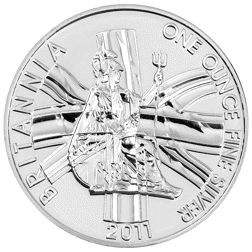 Pre-Owned 2011 UK Britannia £2 1oz Silver Bullion Coin - Boxed - VAT Free