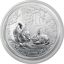 Pre-Owned 2011 Australian Lunar Rabbit 5oz Silver Coin - VAT Free