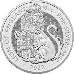 2022 UK Tudor Beasts The Lion Of England 10oz Silver Coin