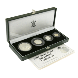 Pre-Owned 1997 Silver Proof Britannia 4-Coin Collection - VAT Free