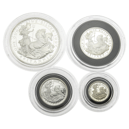 Pre-Owned 1997 Silver Proof Britannia 4-Coin Collection - VAT Free