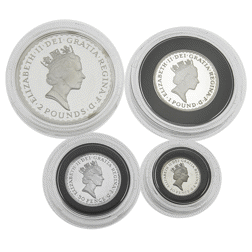 Pre-Owned 1997 Silver Proof Britannia 4-Coin Collection - VAT Free