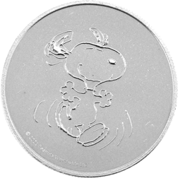 Pre-Owned 2021 Snoopy Peanuts 1oz Silver Round