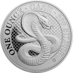 Pre-Owned 2022 St. Helena Cash Series Cobra 1oz Silver Coin - VAT Free