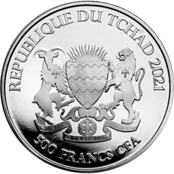 Pre-Owned 2021 Republic of Chad Celtic Animals Salmon 1oz Silver