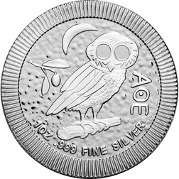 2022 Niue Athenia Owl 1oz Silver $2 Stackable Coin