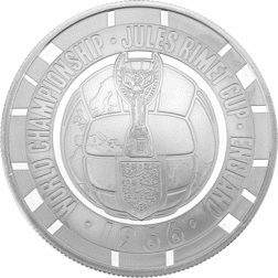 Pre-Owned 2016 UK 50th Anniversary 1966 World Cup Proof £5 Silver Coin - VAT Free