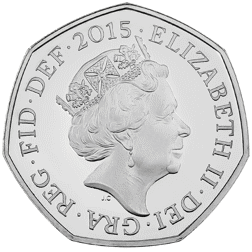 Pre-Owned 2015 UK 75th Anniversary of the Battle of Britain 50p Proof Silver Coin - VAT Free