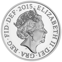 Pre-Owned 2015 UK Royal Arms £1 Proof Silver Coin - VAT Free