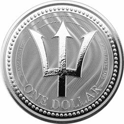 Pre-Owned 2017 Scottsdale Mint Barbados Trident 1oz Silver Coin - VAT Free