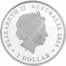 Pre-Owned Australian 2015 25th Anniversary of the Kookaburra 1oz Proof Silver Coin - VAT Free