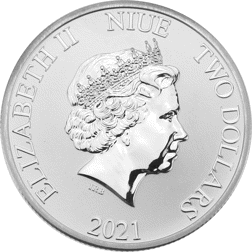 Pre-Owned 2021 Niue Disney Donald & Daisy Duck 1oz Silver Coin - VAT Free